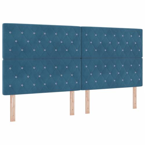 LED uzglavlje tamno plavo 100 cm baršun Cijena