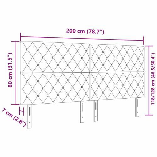 LED uzglavlje tamno plavo 100 cm baršun Cijena