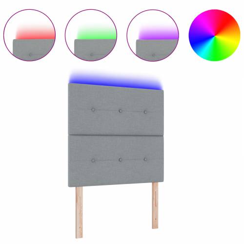 LED Uzglavlje Svjetlosiva 80 cm Platno Cijena