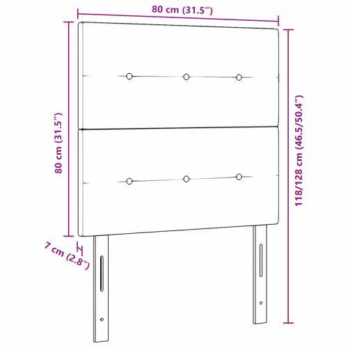 LED Uzglavlje Svjetlosiva 80 cm Platno Cijena