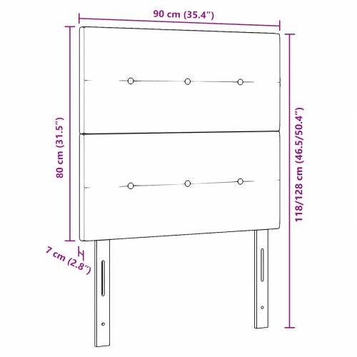 LED uzglavlje Plavo 90 cm Tkanina Cijena