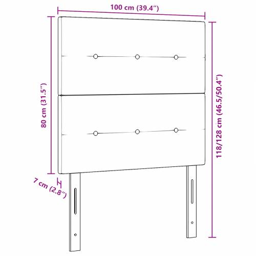 LED Uzglavlje Crno 100 cm Baršun Cijena