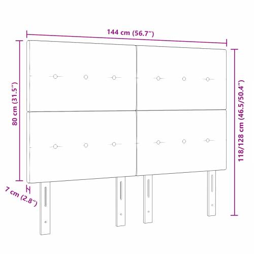 LED uzglavlje tamnoplave boje 72 cm baršun Cijena