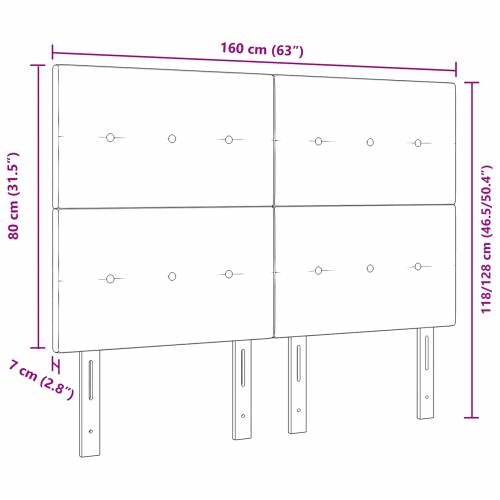LED uzglavlje Tamno sivo 80 cm Tkanina Cijena