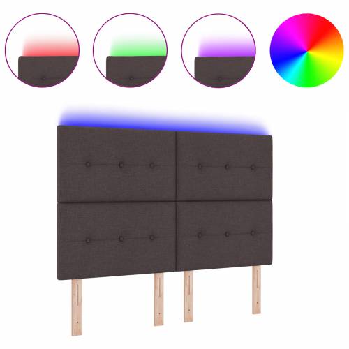 LED Uzglavlje Tamnosmeđe 80 cm Tkanina Cijena