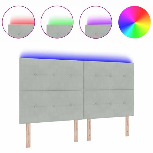 LED Uzglavlje Svijetlosiva 90 cm Baršun Cijena