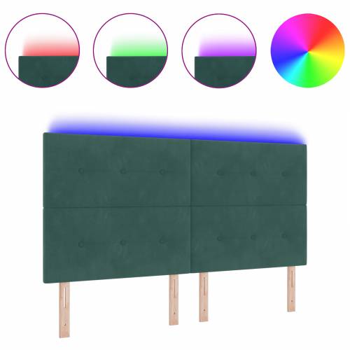 LED Uzglavlje Tamno Zelene Boje 90 cm Baršun Cijena