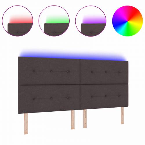 LED Uzglavlje Tamno Smeđe 100 cm Tkanina Cijena