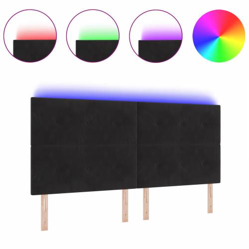 LED uzglavlje Crno 100 cm Baršun Cijena