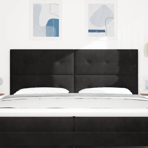 LED uzglavlje Crno 100 cm Baršun Cijena