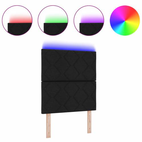 LED uzglavlje s dijamantnim blokovima crno 80 cm tkanina Cijena