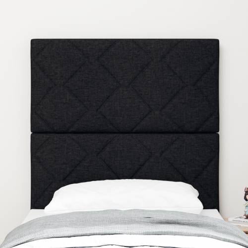 LED uzglavlje s dijamantnim blokovima crno 80 cm tkanina Cijena