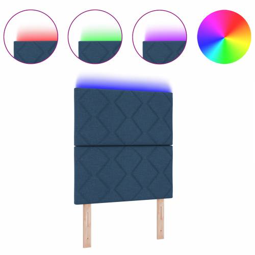 LED uzglavlje dizajn dijamantnih blokova plava 80 cm tkanina Cijena