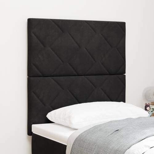 LED uzglavlje dijamantnih blokova crno 80 cm baršun Cijena
