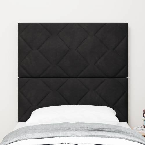 LED uzglavlje dijamantnih blokova crno 80 cm baršun Cijena