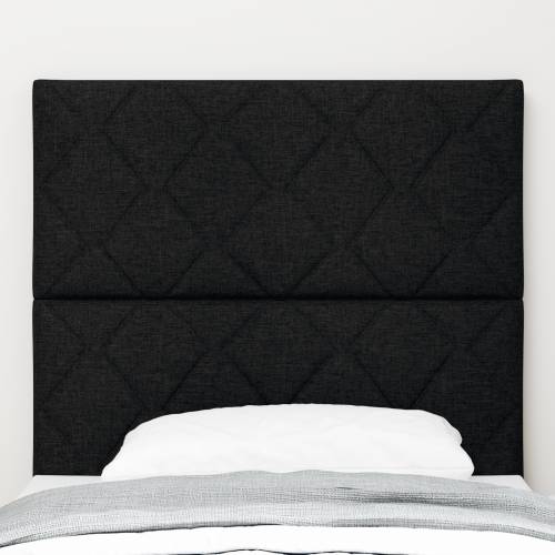 LED uzglavlje dizajn dijamantskih blokova crno 90 cm tkanina Cijena