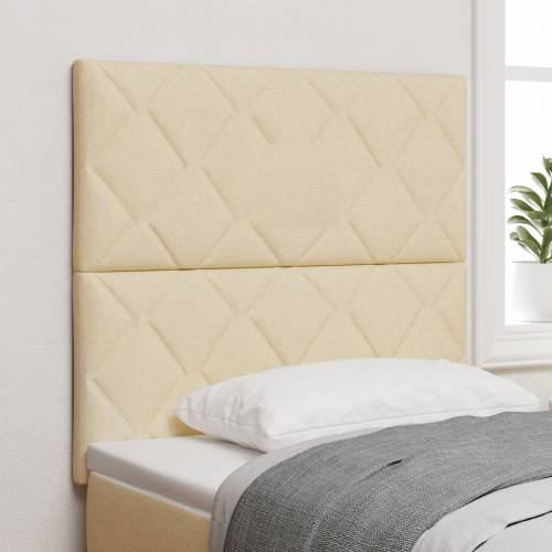 LED uzglavlje geometrijski dizajn krem 90 cm tkanina Cijena