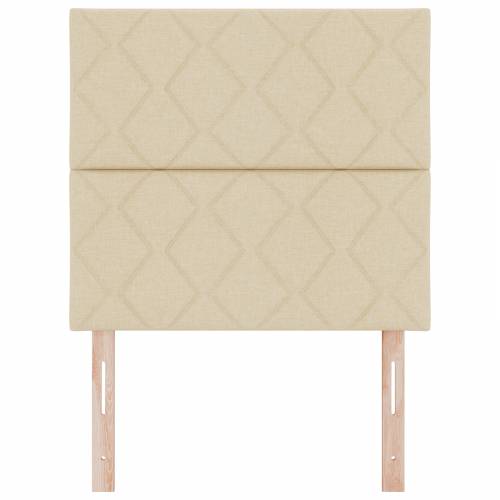 LED uzglavlje geometrijski dizajn krem 90 cm tkanina Cijena