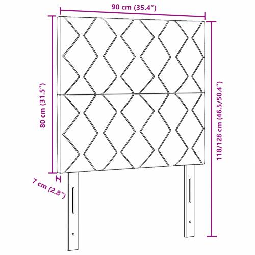 LED uzglavlje geometrijski dizajn krem 90 cm tkanina Cijena