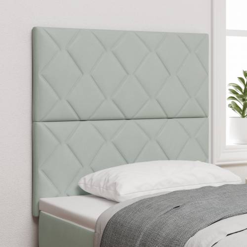 LED uzglavlje s dizajnom dijamantnog bloka, svjetlosiva, 90 cm baršun Cijena