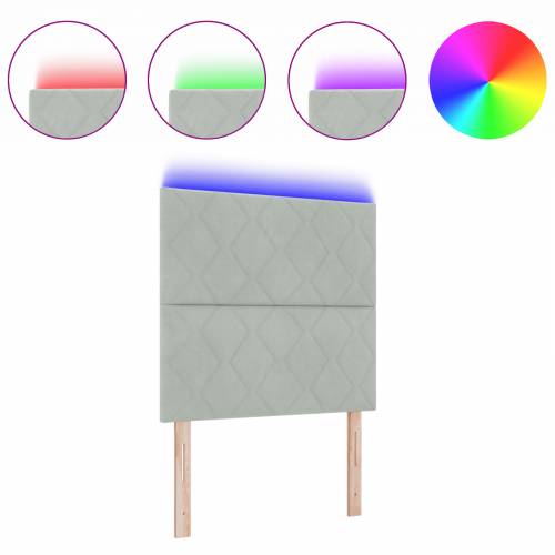 LED uzglavlje s dizajnom dijamantnog bloka, svjetlosiva, 90 cm baršun Cijena