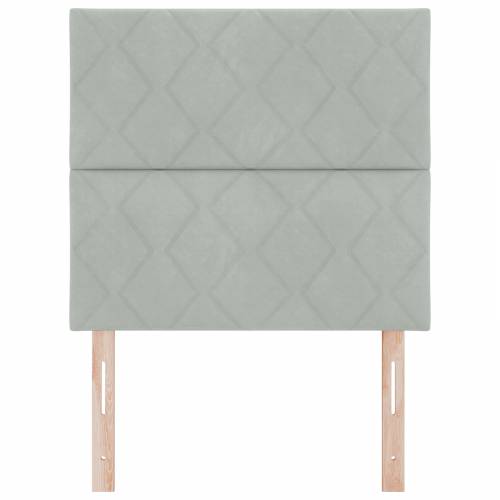 LED uzglavlje s dizajnom dijamantnog bloka, svjetlosiva, 90 cm baršun Cijena