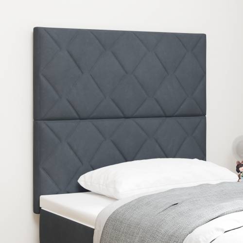 LED uzglavlje dizajna dijamantnih blokova tamnosivo 90 cm baršun Cijena