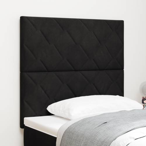LED uzglavlje dizajn dijamantskih blokova crno 90 cm baršun Cijena
