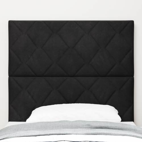 LED uzglavlje dizajn dijamantskih blokova crno 90 cm baršun Cijena