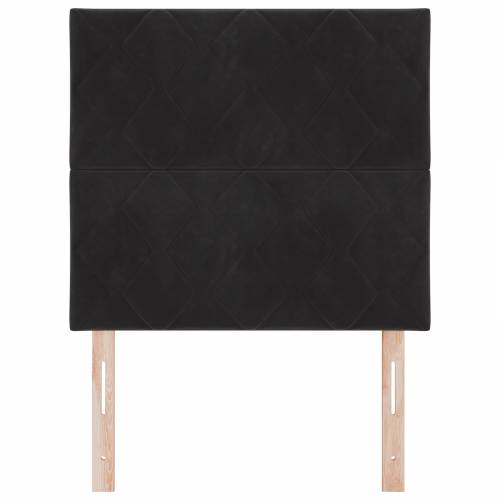 LED uzglavlje dizajn dijamantskih blokova crno 90 cm baršun Cijena