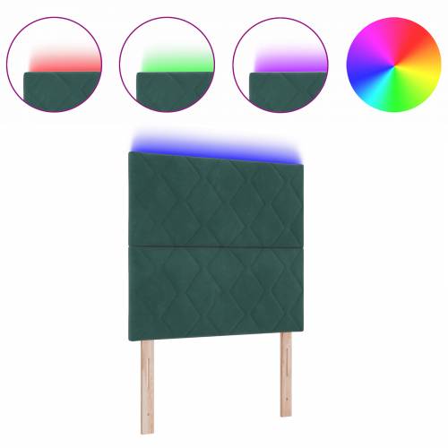 LED uzglavlje s dizajnom dijamantnih blokova tamnozelena 90 cm pliš Cijena