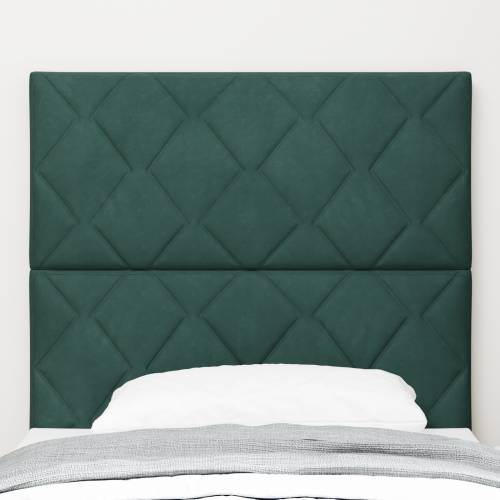 LED uzglavlje s dizajnom dijamantnih blokova tamnozelena 90 cm pliš Cijena