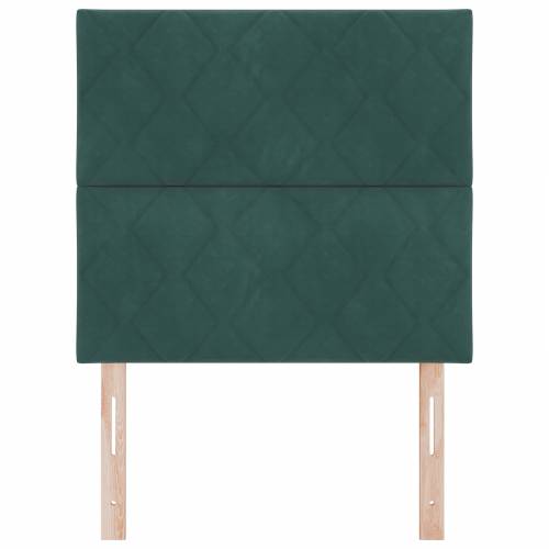 LED uzglavlje s dizajnom dijamantnih blokova tamnozelena 90 cm pliš Cijena