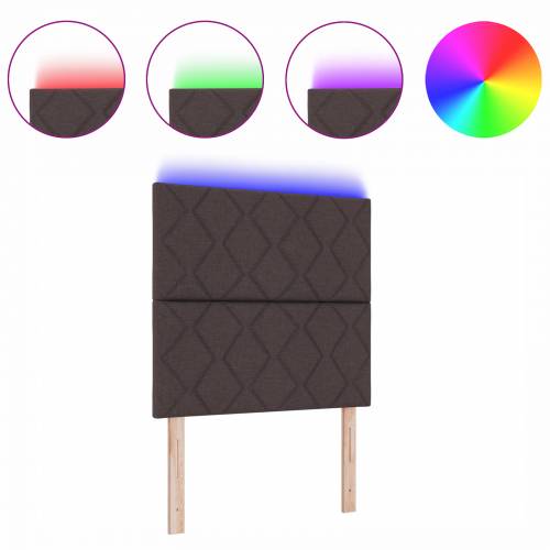 LED uzglavlje s dijamantnim blokom u tamno smeđoj boji, 100 cm tkanina Cijena