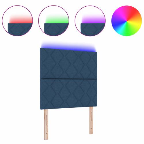 LED uzglavlje dijamantnih blokova dizajn plava 100 cm tkanina Cijena