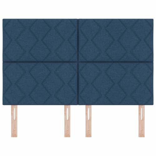 LED uzglavlje s dijamantnim blokovima plavo 144 cm tkanina Cijena