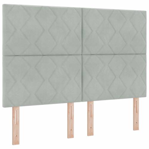 LED Uzglavlje Dijamantni Blokovi Svjetlosivo 144 cm Cijena