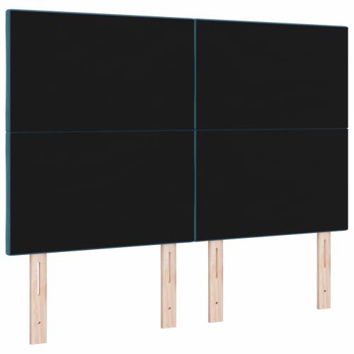 LED uzglavlje uzorak dijamantskog bloka tamno plavo 144 cm baršun Cijena