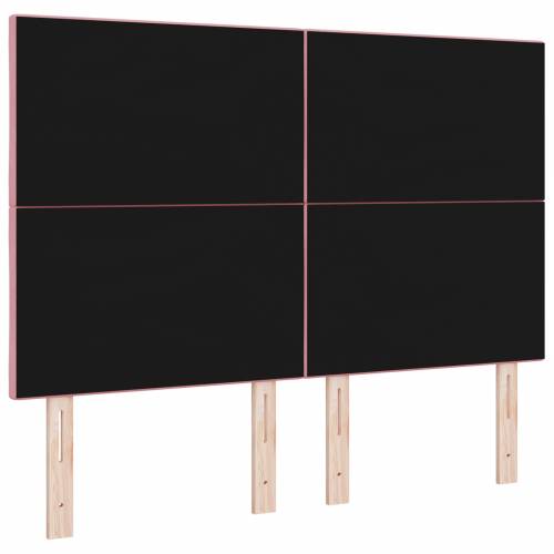 LED uzglavlje dizajn dijamantnih blokova ružičasto 144 cm baršun Cijena