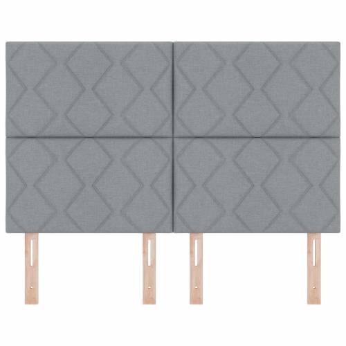 LED uzglavlje s dijamantnim blok dizajnom svjetlosive boje 160 cm tkanine Cijena