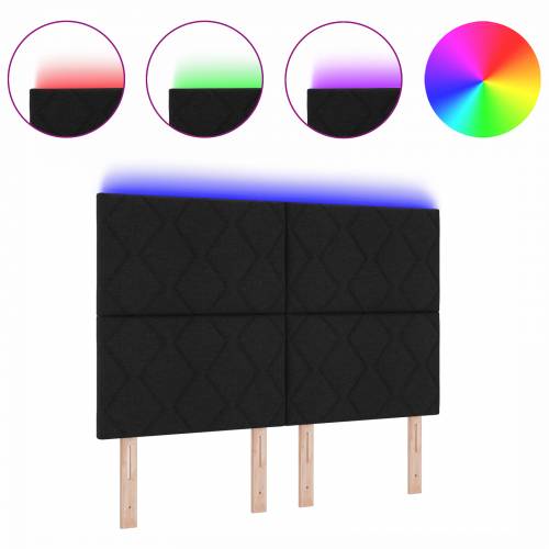 LED uzglavlje dizajna dijamantnih blokova crno 160 cm tkanina Cijena