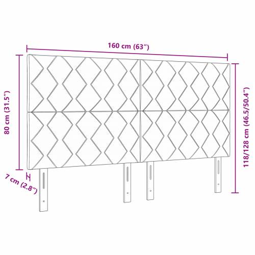 LED uzglavlje dizajn s dijamantnim blokovima svjetlosivo 160 cm baršun Cijena