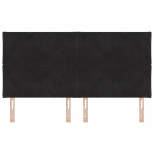 LED uzglavlje dizajn dijamantnih blokova crno 180 cm baršun Cijena
