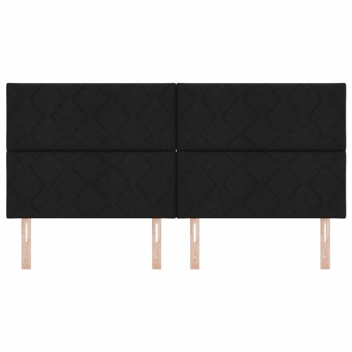 LED uzglavlje dizajn dijamantnih blokova crno 200 cm tkanina Cijena