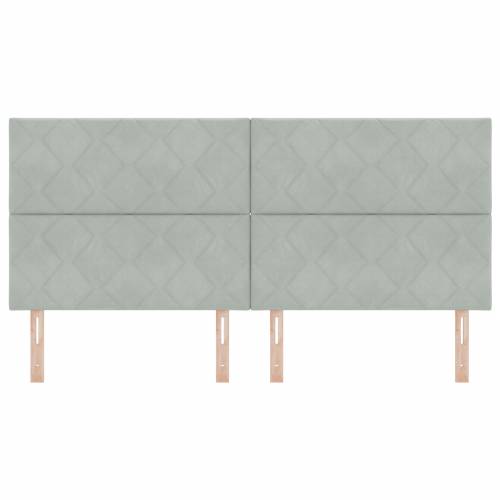 LED Uzglavlje Dijamant Blok Dizajn Svjetlosiva 200 cm Velvet Cijena