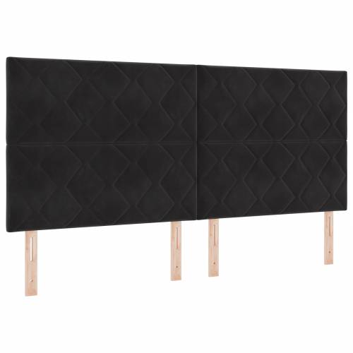 LED uzglavlje - Crno dijamantskih blokova - 200 cm - Baršun Cijena