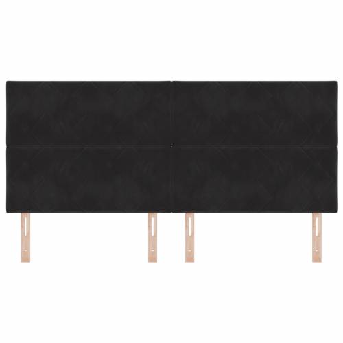 LED uzglavlje - Crno dijamantskih blokova - 200 cm - Baršun Cijena