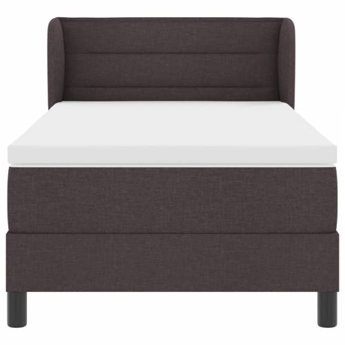 Box Spring Krevet s Madracem - Tamno smeđi, 80x200 cm, Tkanina Cijena