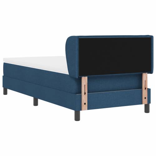 Krevet s uzdužnim oprugama s madracem Plavi 80x200 cm Tkanina Cijena