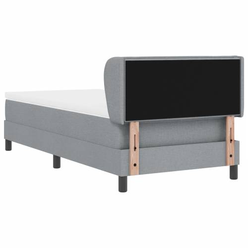 Box Spring Krevet s Madracem Svjetlosiva 90x190 cm Tkanina Cijena